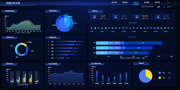 游客分析大屏
